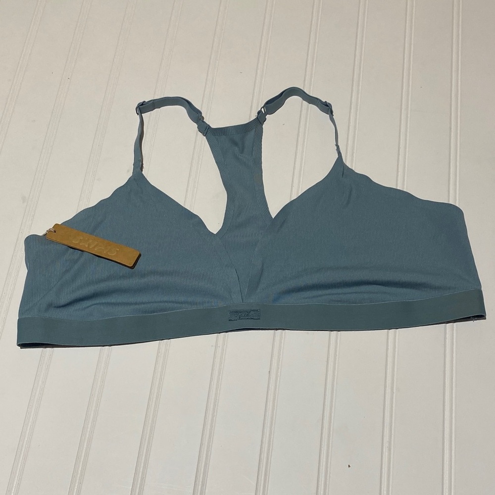 SKIMS Smooth Rib Bralette Unlined Bra Kyanite 2X NWT